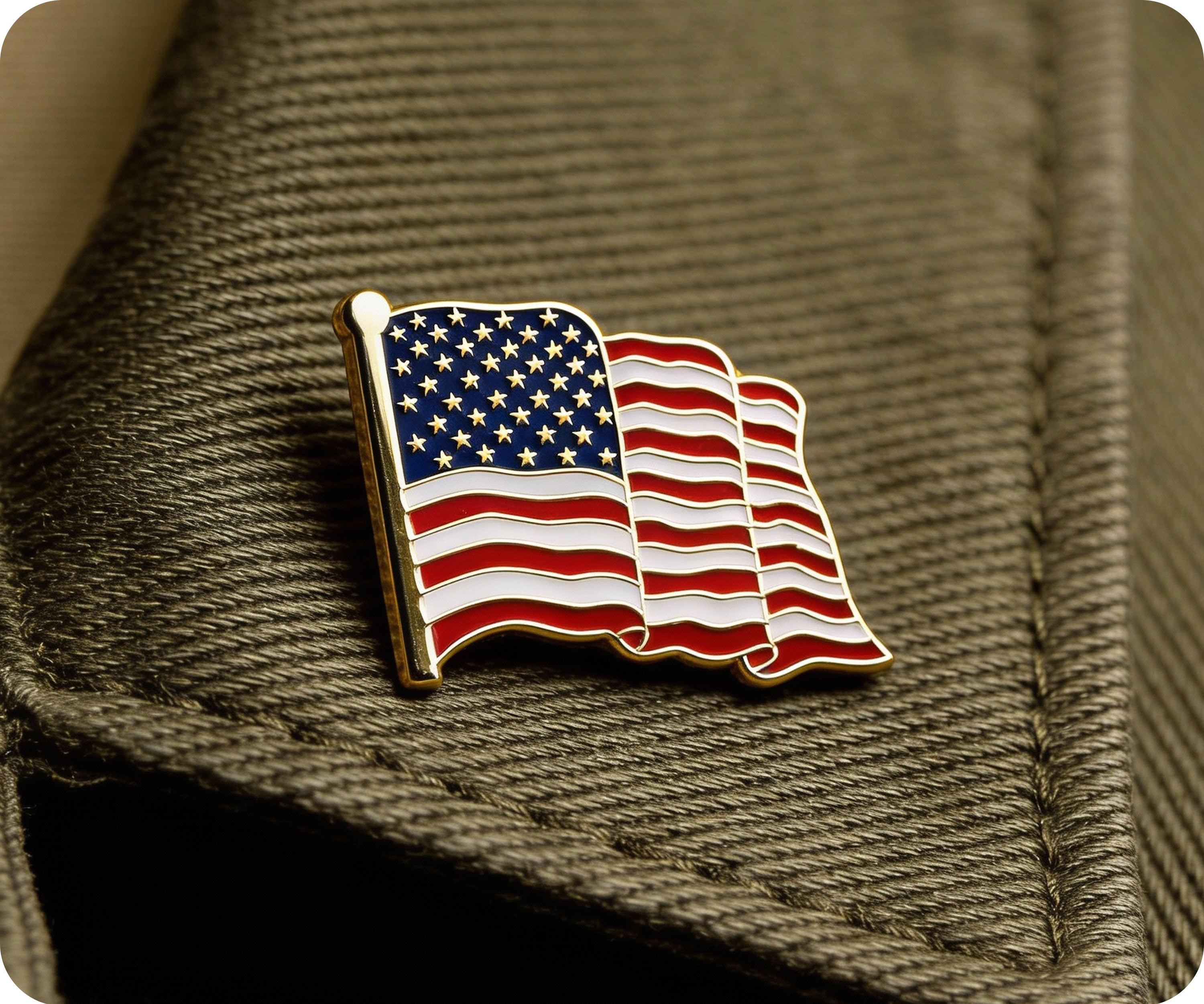 United States USA Diplomat Waving Flag Pin Badge