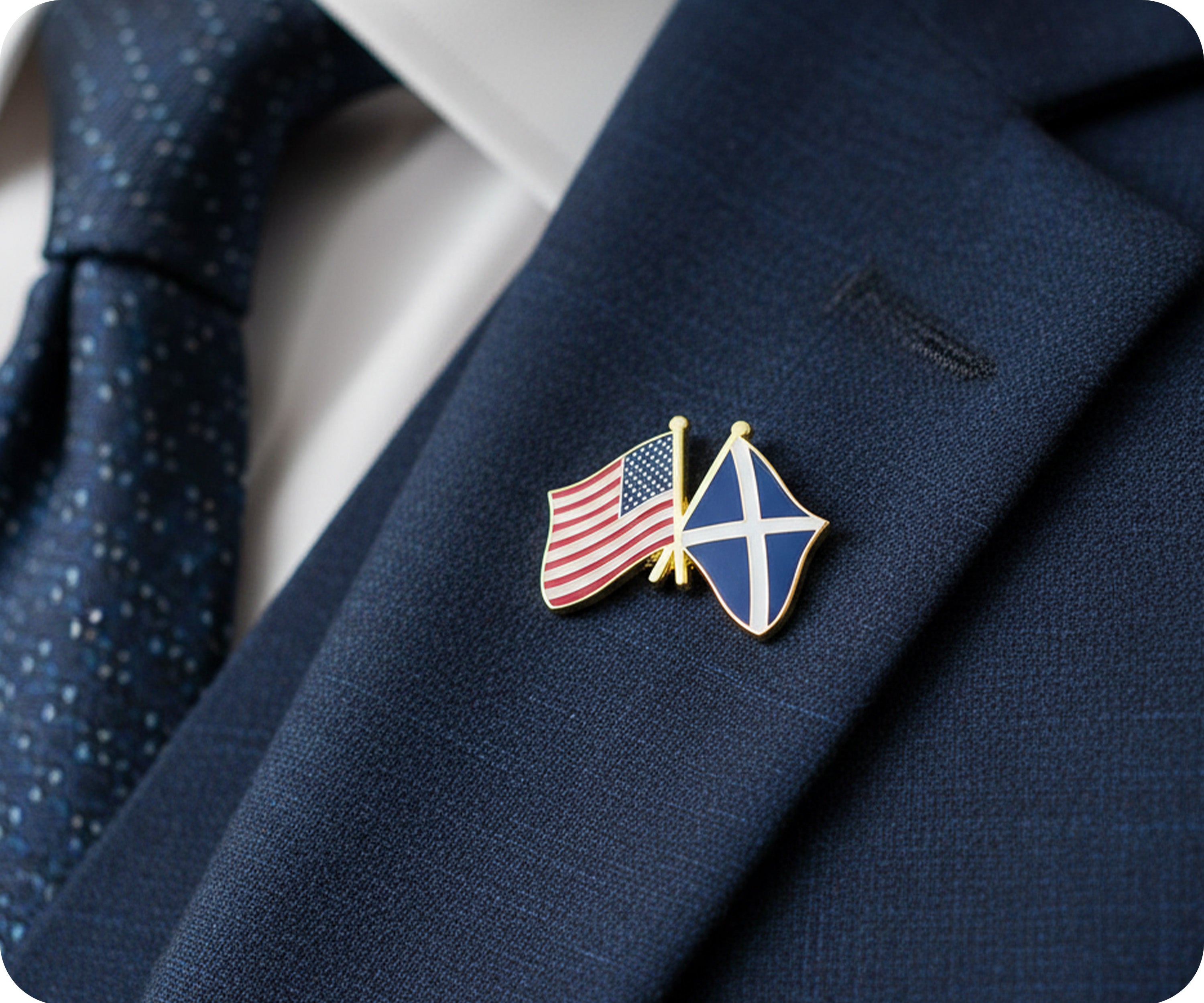 Pin de la amistad entre Estados Unidos y Escocia Imagen secundaria del producto