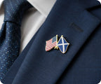USA & Scotland Friendship Pin Badge