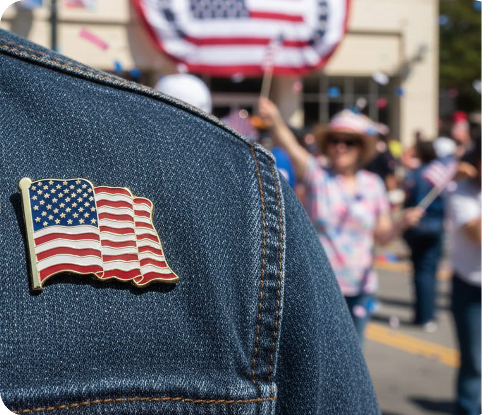 United States USA Diplomat Waving Flag Pin Badge