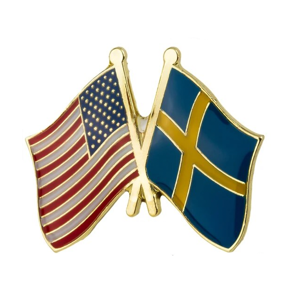 Pin de la amistad entre Estados Unidos y Suecia  Imagen principal del producto