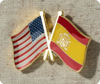 USA & Spain Friendship Pin Badge