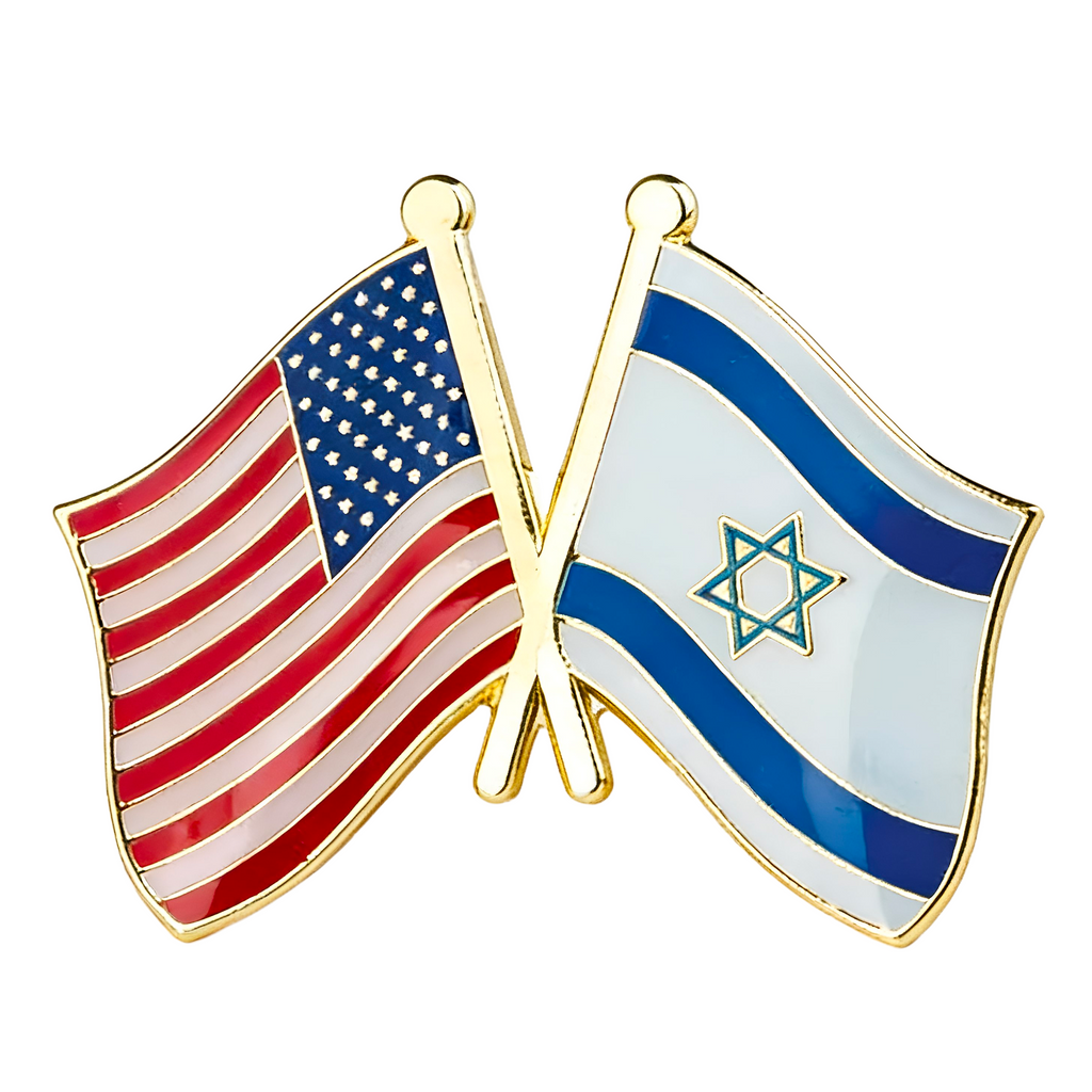 USA & Israel Friendship Pin Badge