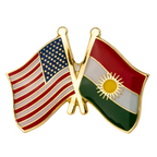 United States of America (USA) & Kurdistan Friendship Pin Badge