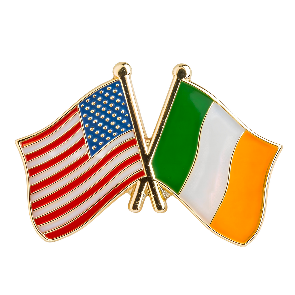 USA & Ireland Friendship Pin Badge