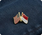United States & Singapore Friendship Pin Badge