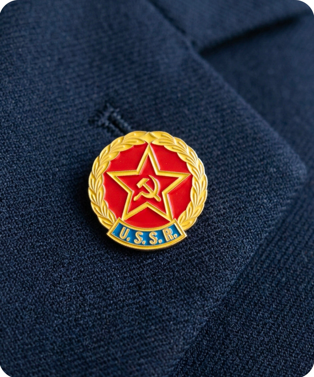 USSR Soviet Union Enamel Lapel Pin Badge