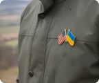 United States USA & Ukraine Friendship Pin Badge