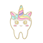 Insignia de Pin de Dientes de Dentista Arcoíris de Unicornio
