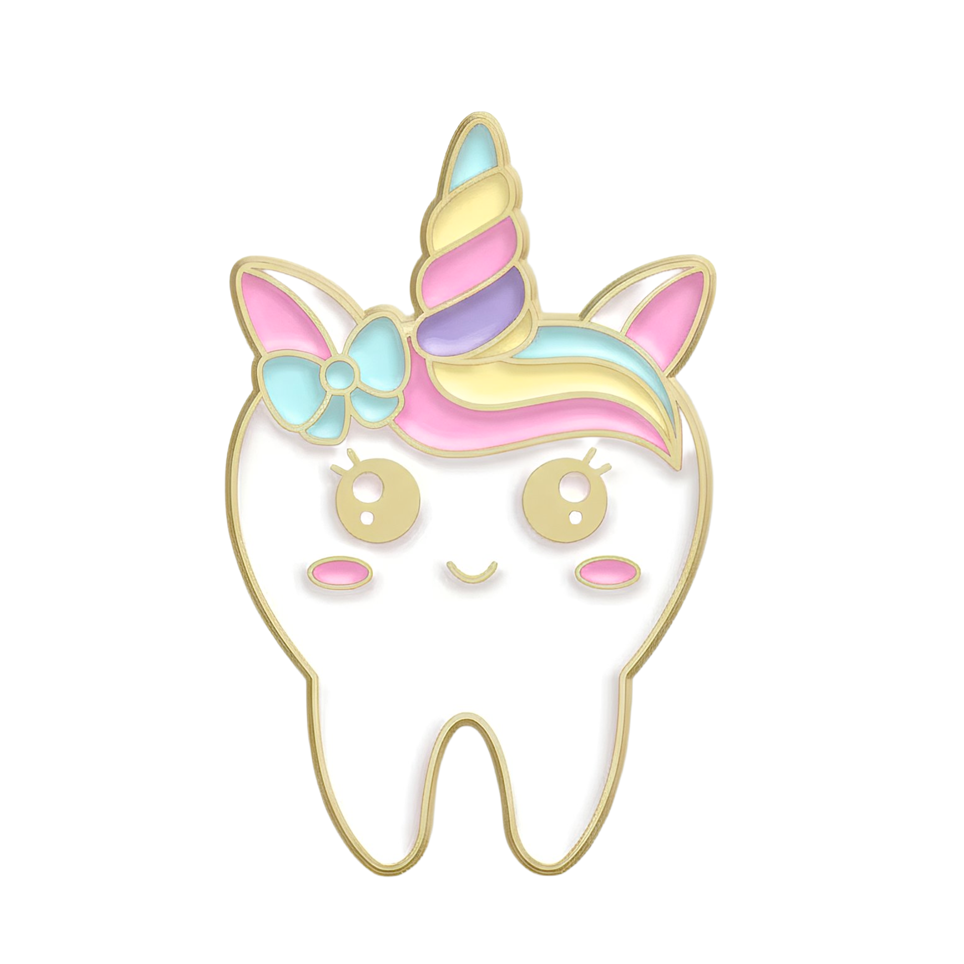 Insignia de Pin de Dientes de Dentista Arcoíris de Unicornio