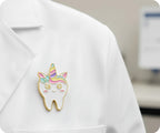 Insignia de Pin de Dientes de Dentista Arcoíris de Unicornio