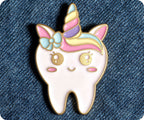 Insignia de Pin de Dientes de Dentista Arcoíris de Unicornio
