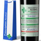 Bolsa para botellas de alcohol con receta + pegatinas