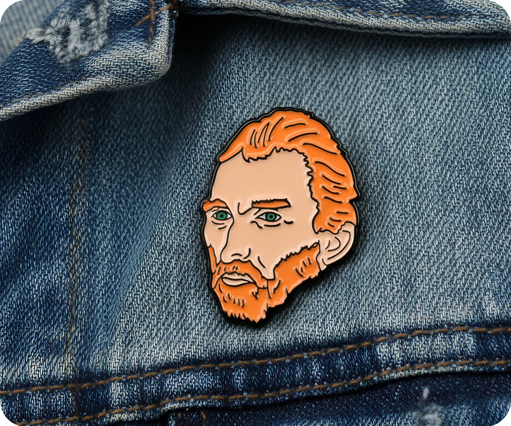 Van Gogh Head Pin Badge