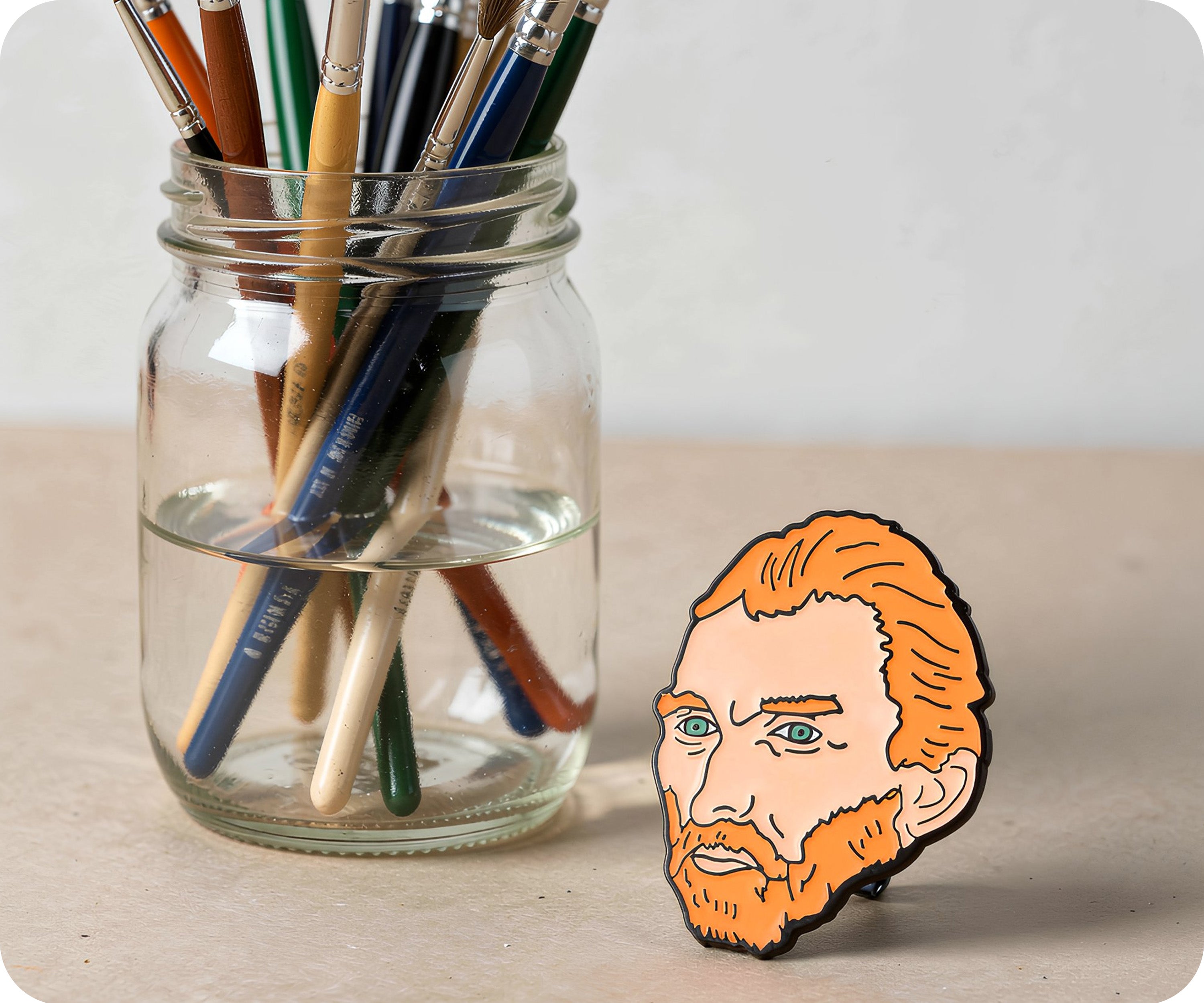 Pin con Cabeza de Van Gogh Imagen secundaria del producto