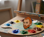 Van Gogh Head Pin Badge