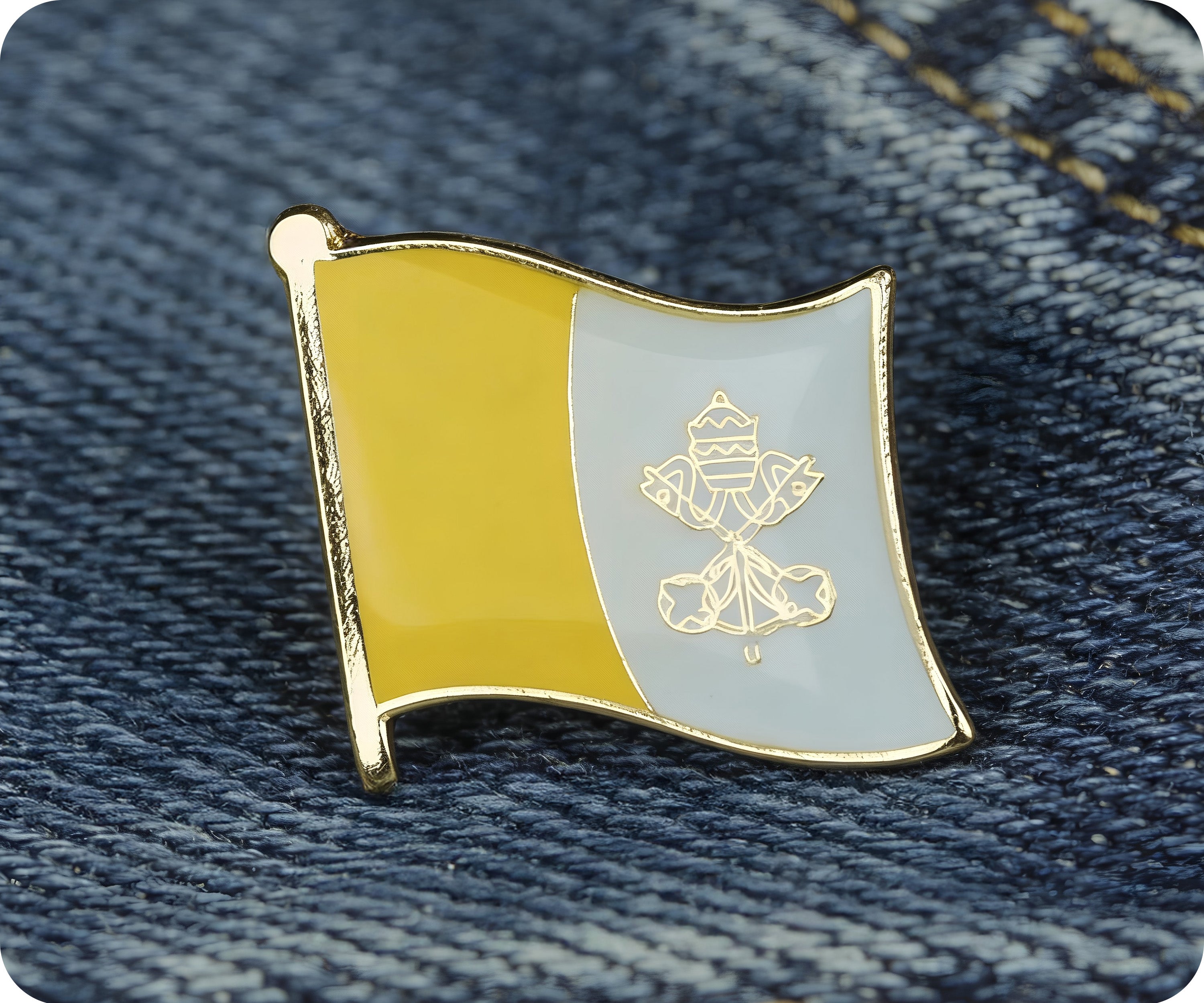 Vatican City Flag Pin Badge