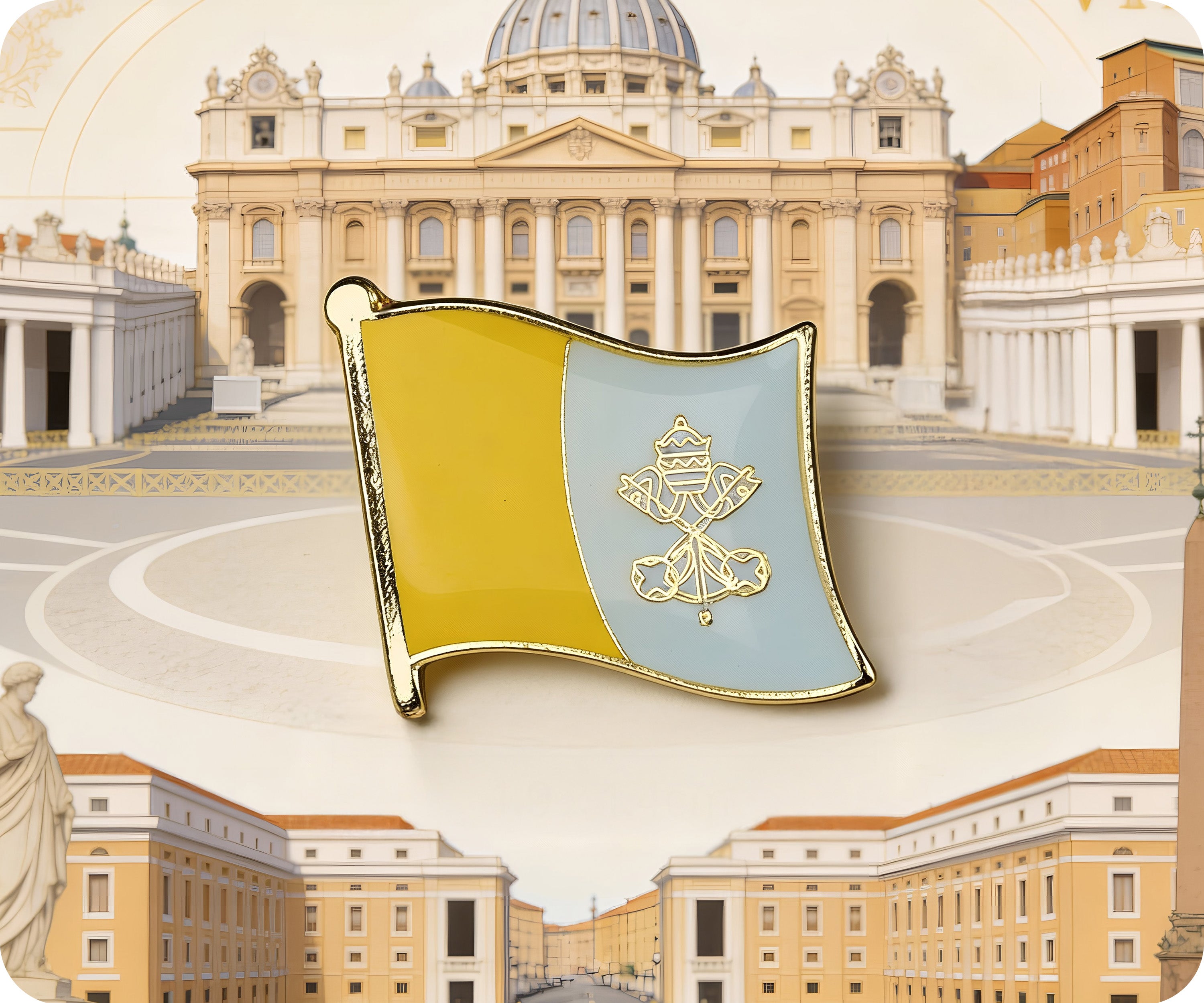 Vatican City Flag Pin Badge