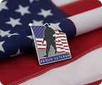 Proud Veteran USA Pin Badge