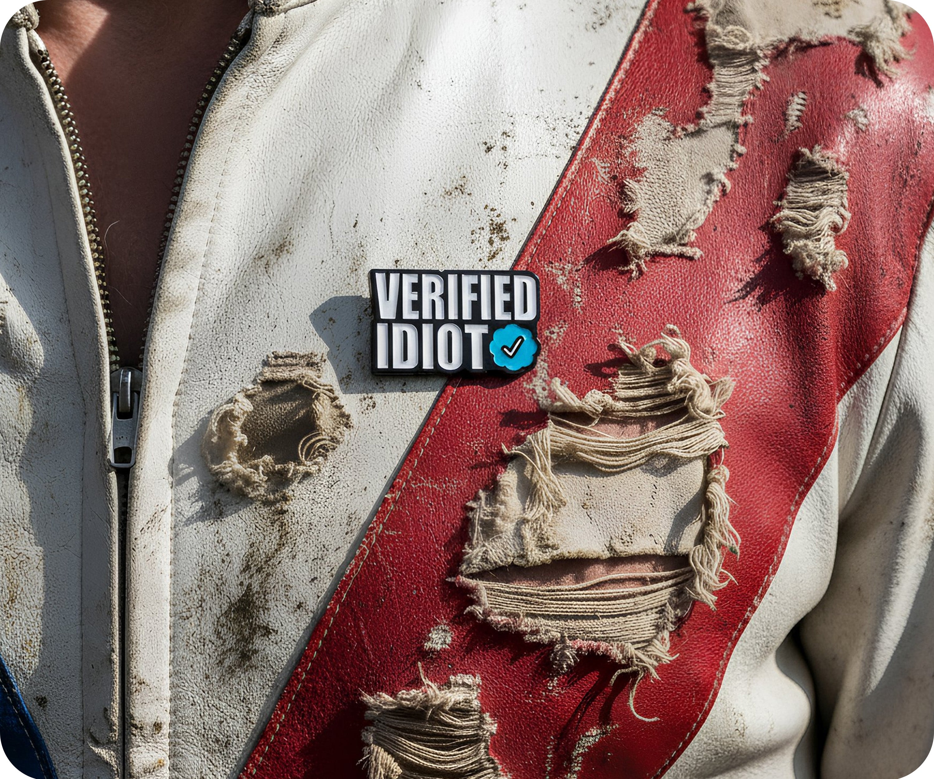 Verified Idiot Pin Badge