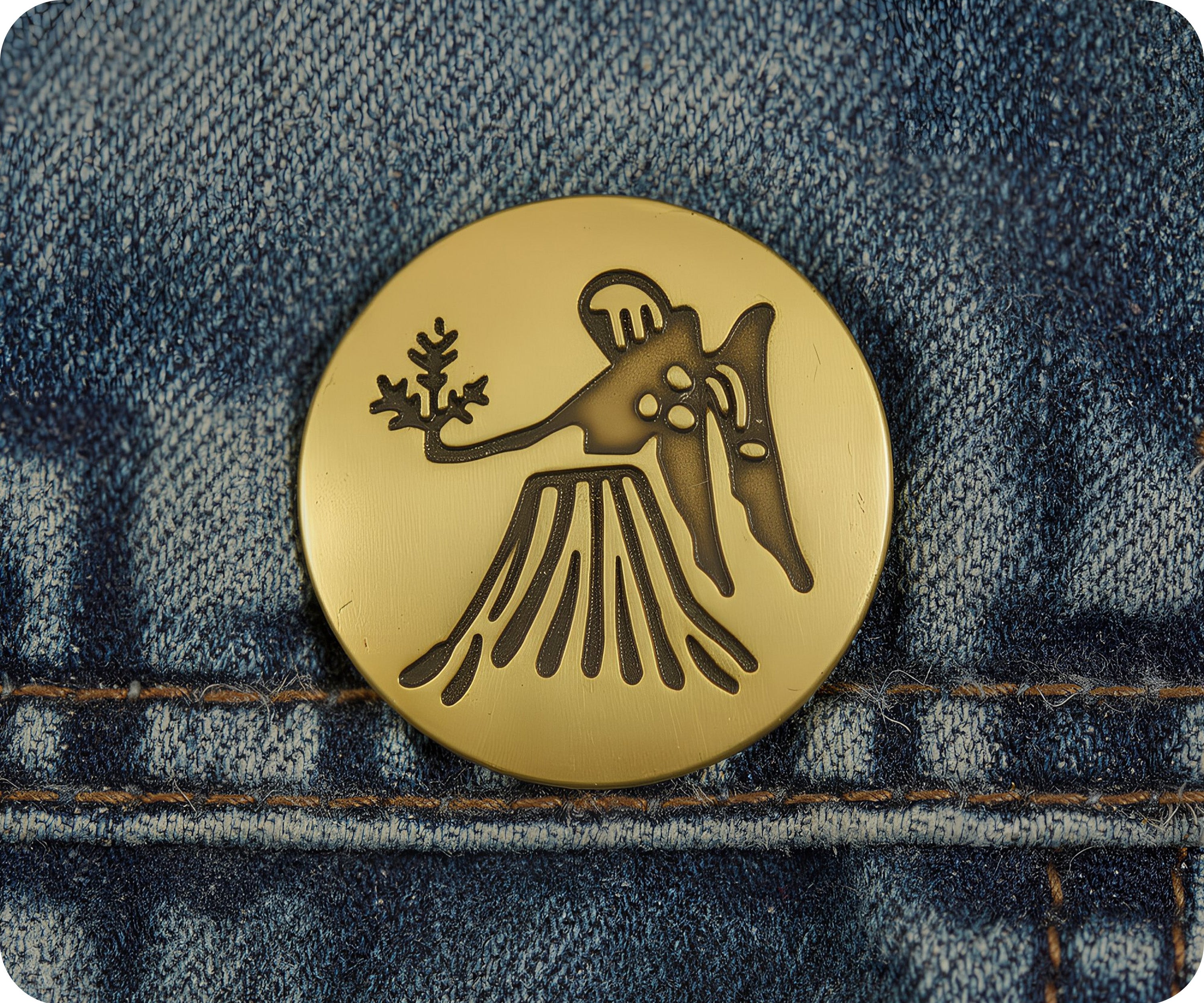 Insignia de Pin del Signo Zodiacal de Virgo Imagen secundaria del producto