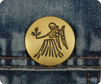Virgo Zodiac Sign Pin Badge