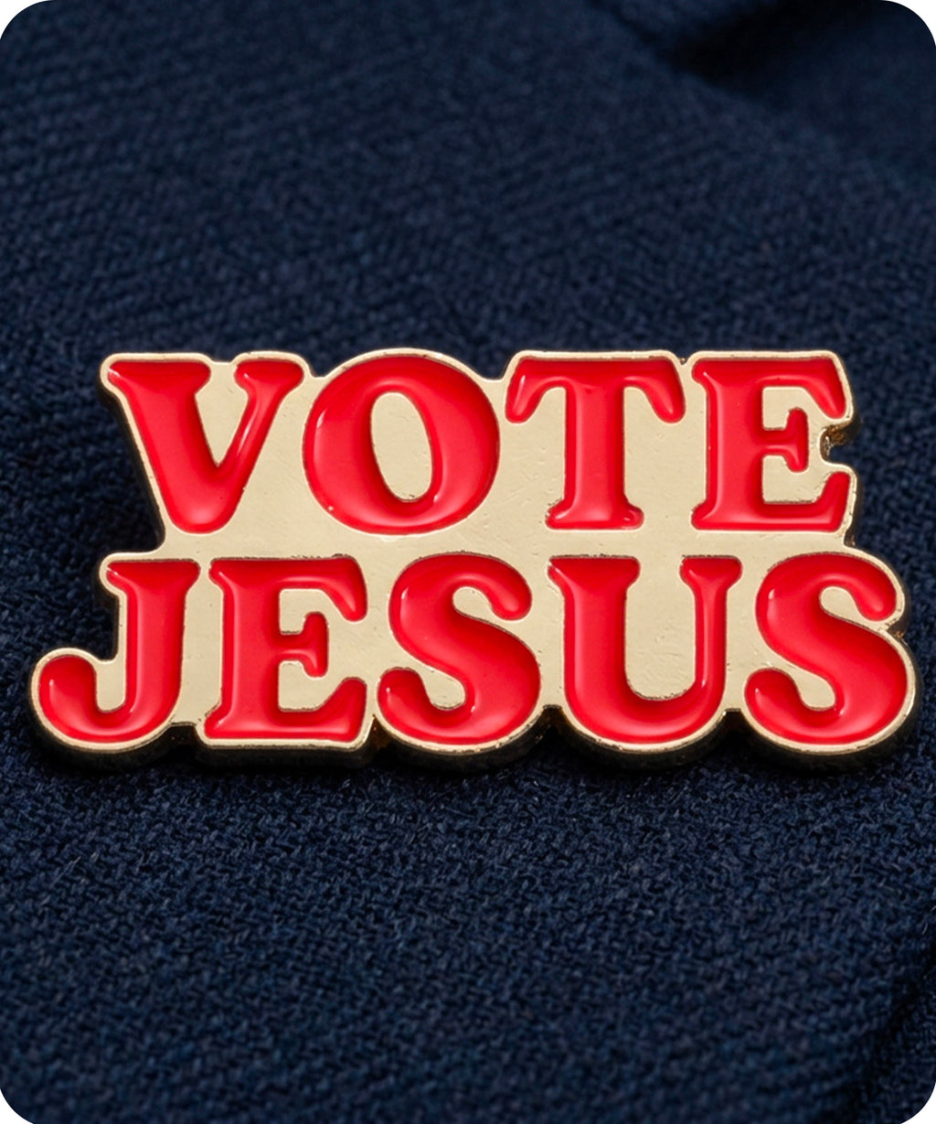 Vote Jesus Enamel Lapel Pin Badge