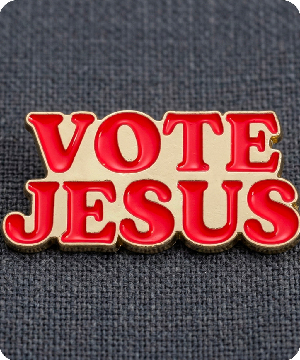 Vote Jesus Enamel Lapel Pin Badge