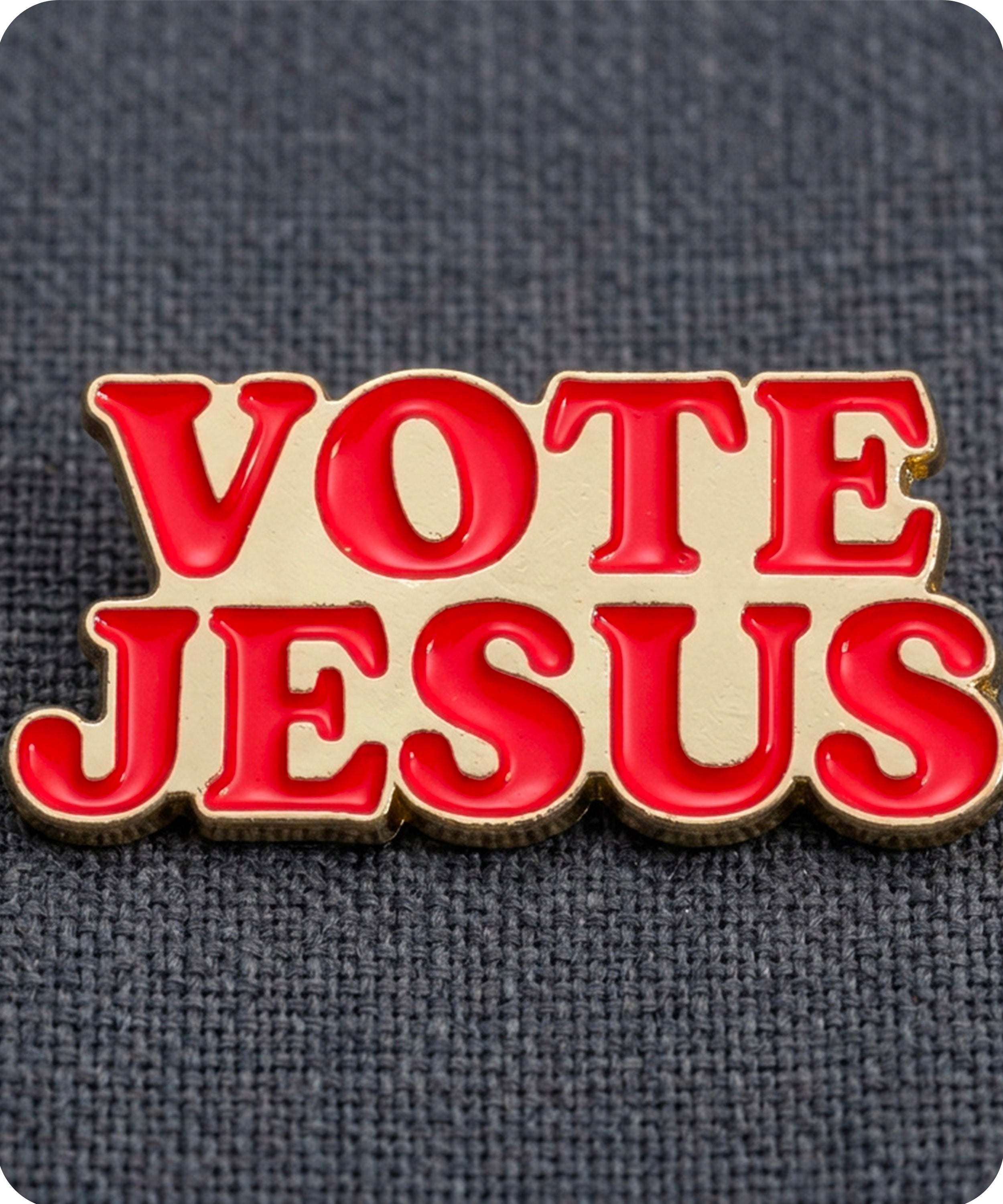 Vote Jesus Enamel Lapel Pin Badge