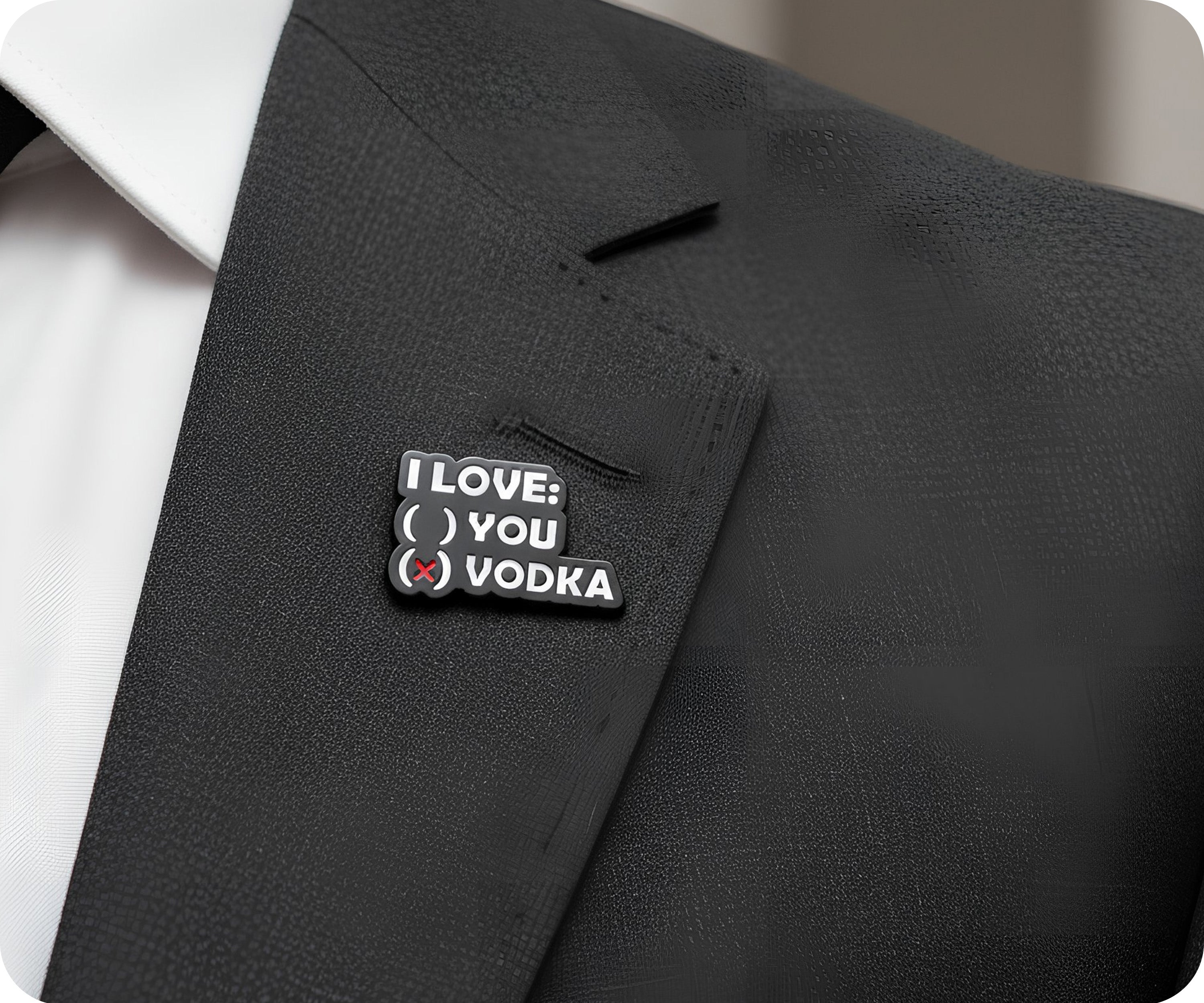 I Love Vodka Pin Badge