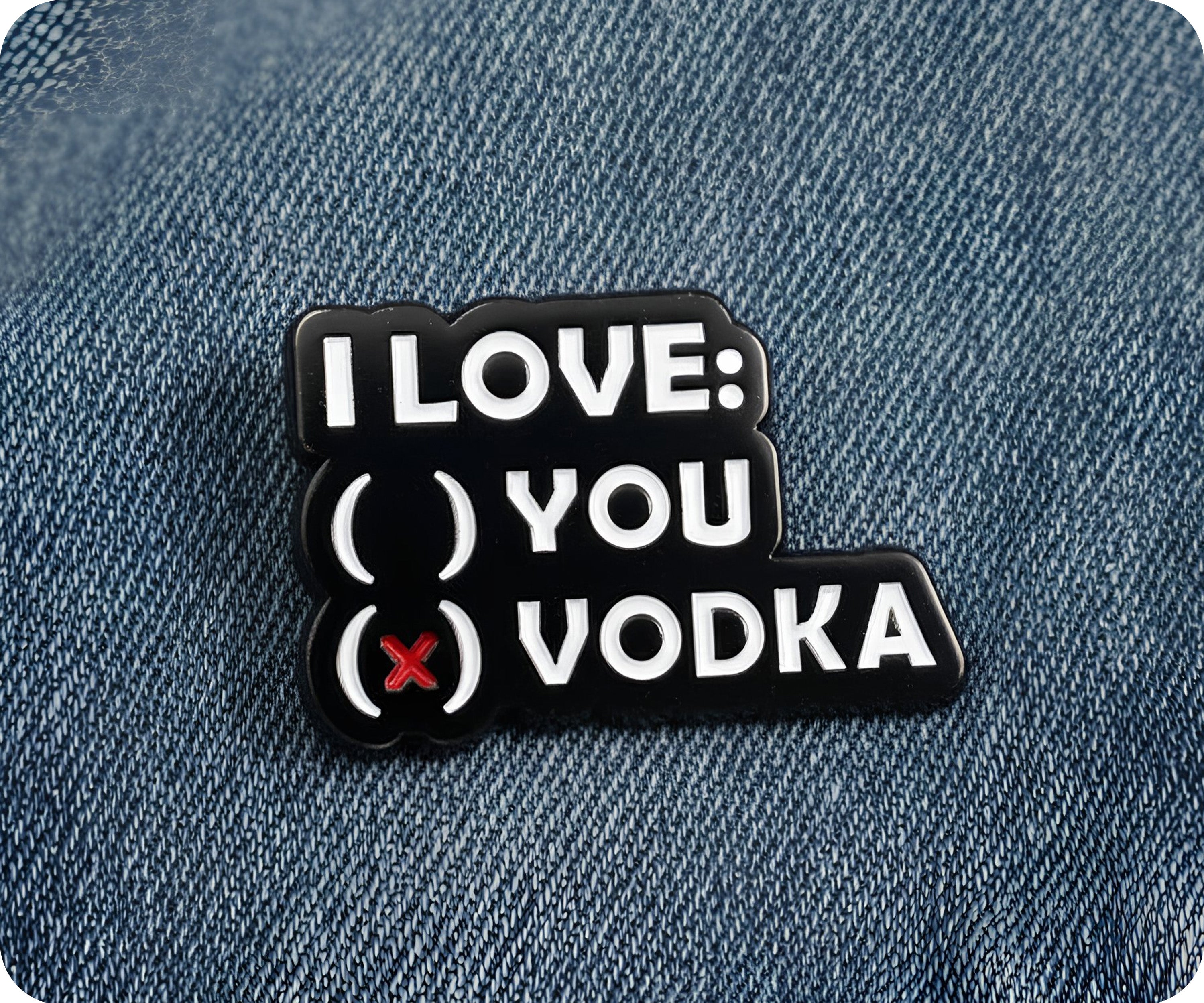 I Love Vodka Pin Badge