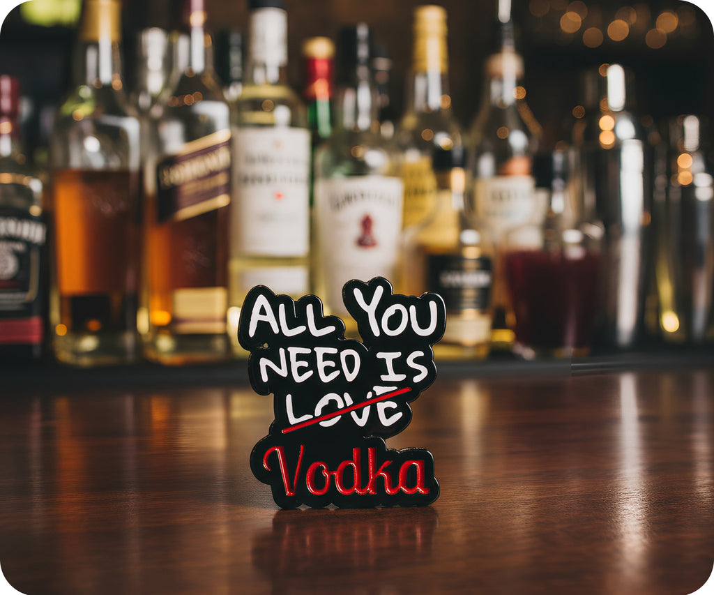 All You Need Is Love Vodka Pin Badge