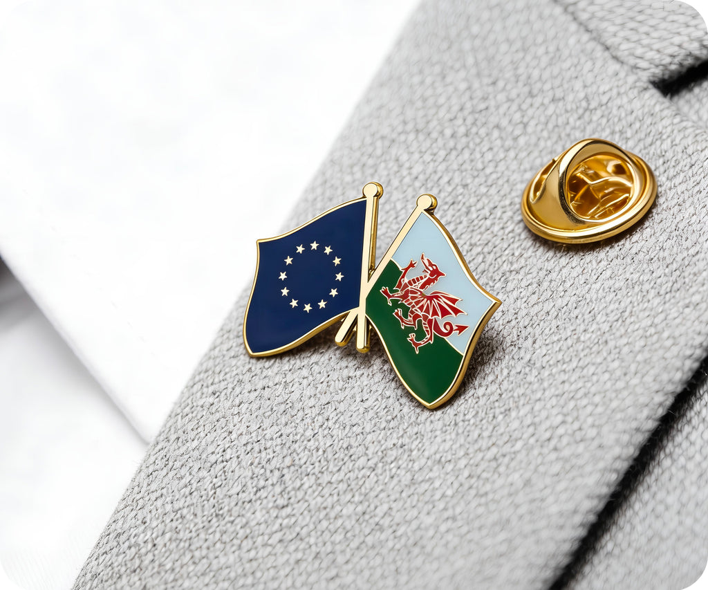 European Union & Wales Friendship Pin Badge