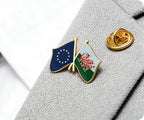 European Union & Wales Friendship Pin Badge