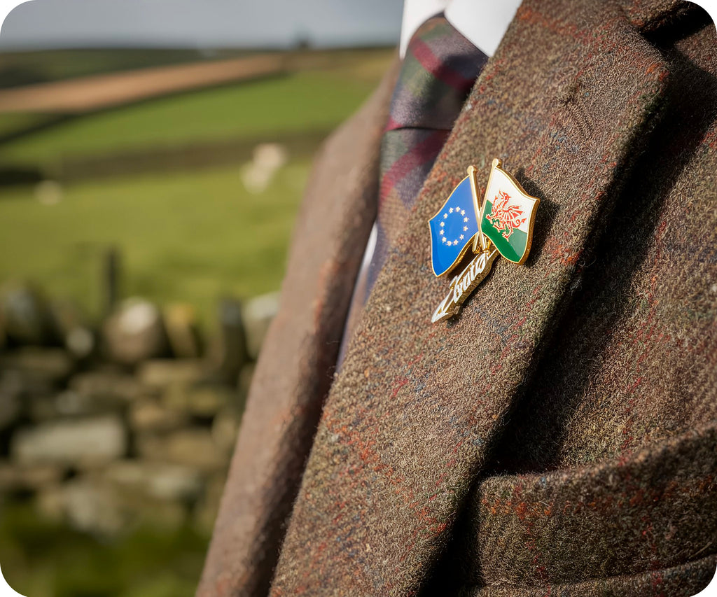 European Union & Wales Friendship Pin Badge