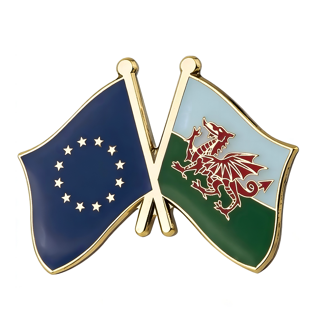 European Union & Wales Friendship Pin Badge