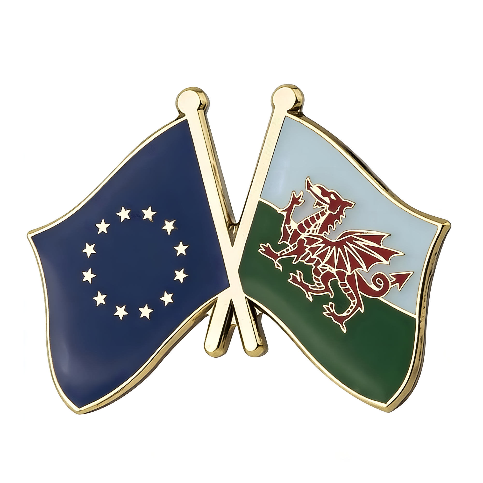 European Union & Wales Friendship Pin Badge
