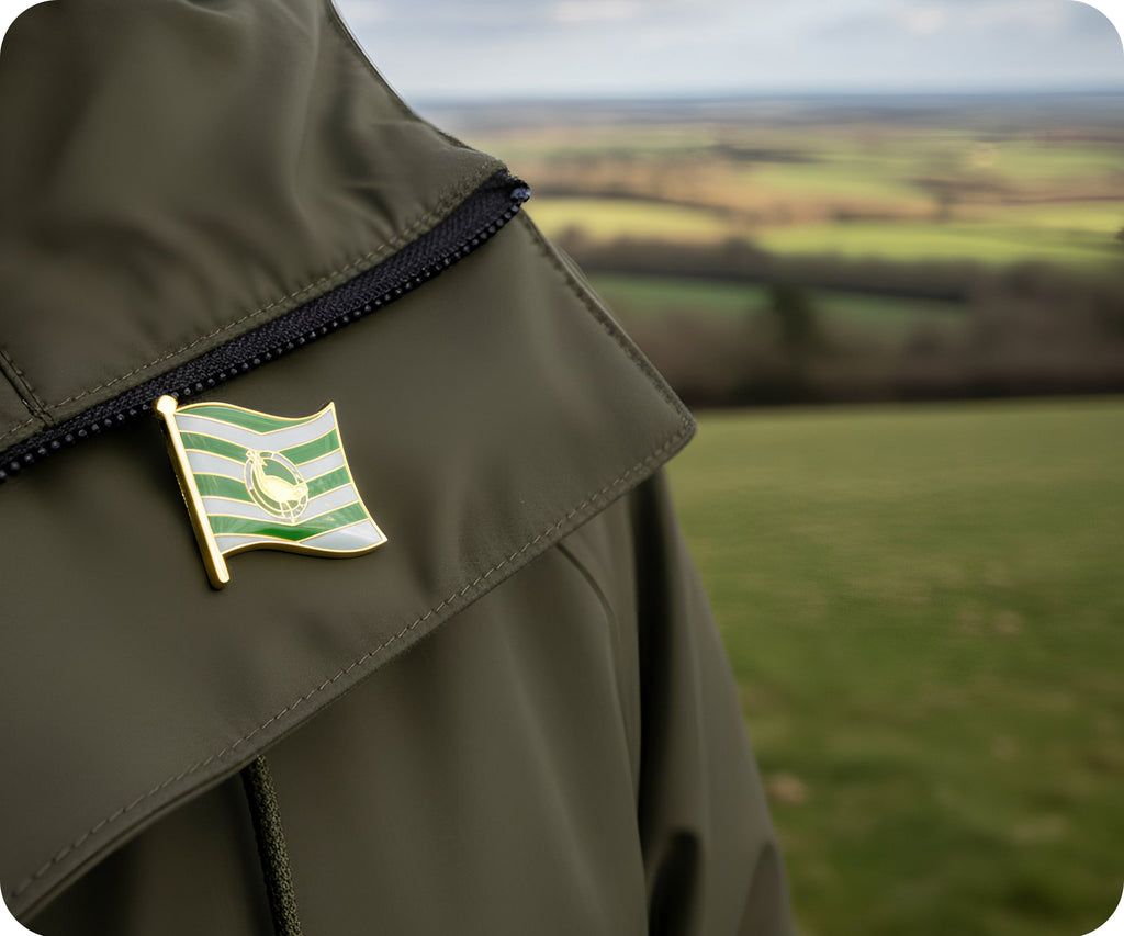 Wiltshire English County Flag Pin Badge