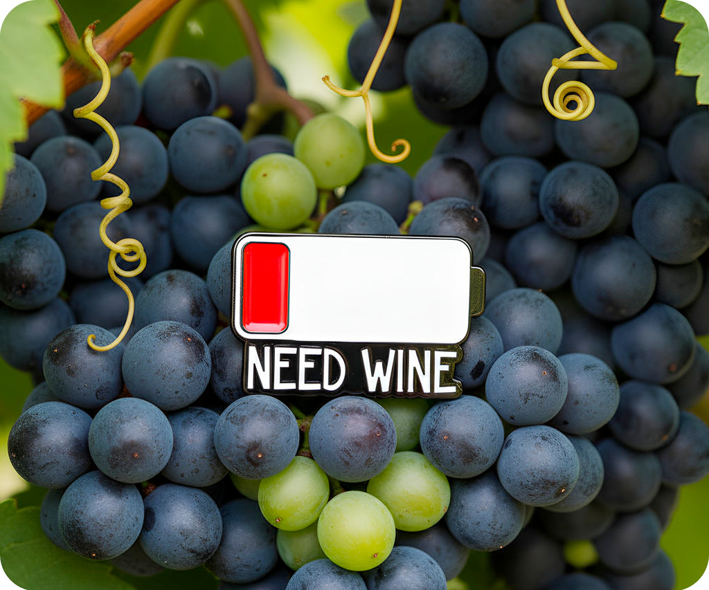 Social Battery Need A Wine Pin Badge