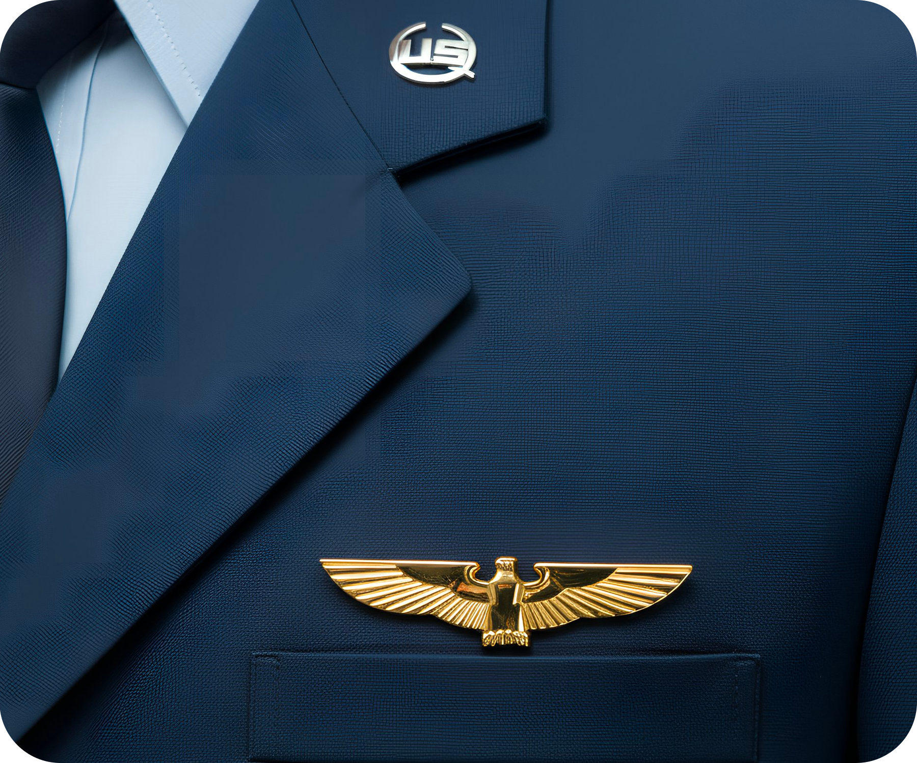 United States Pilot Air Force Gold Pin Badge