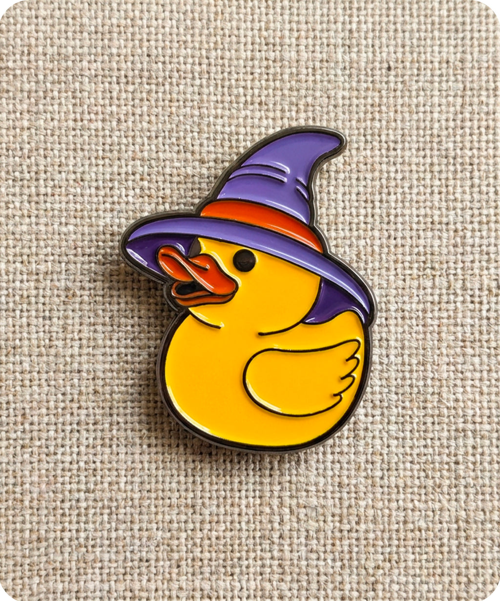 Halloween Witch Duck Enamel Lapel Pin Badge
