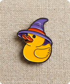 Halloween Witch Duck Enamel Lapel Pin Badge