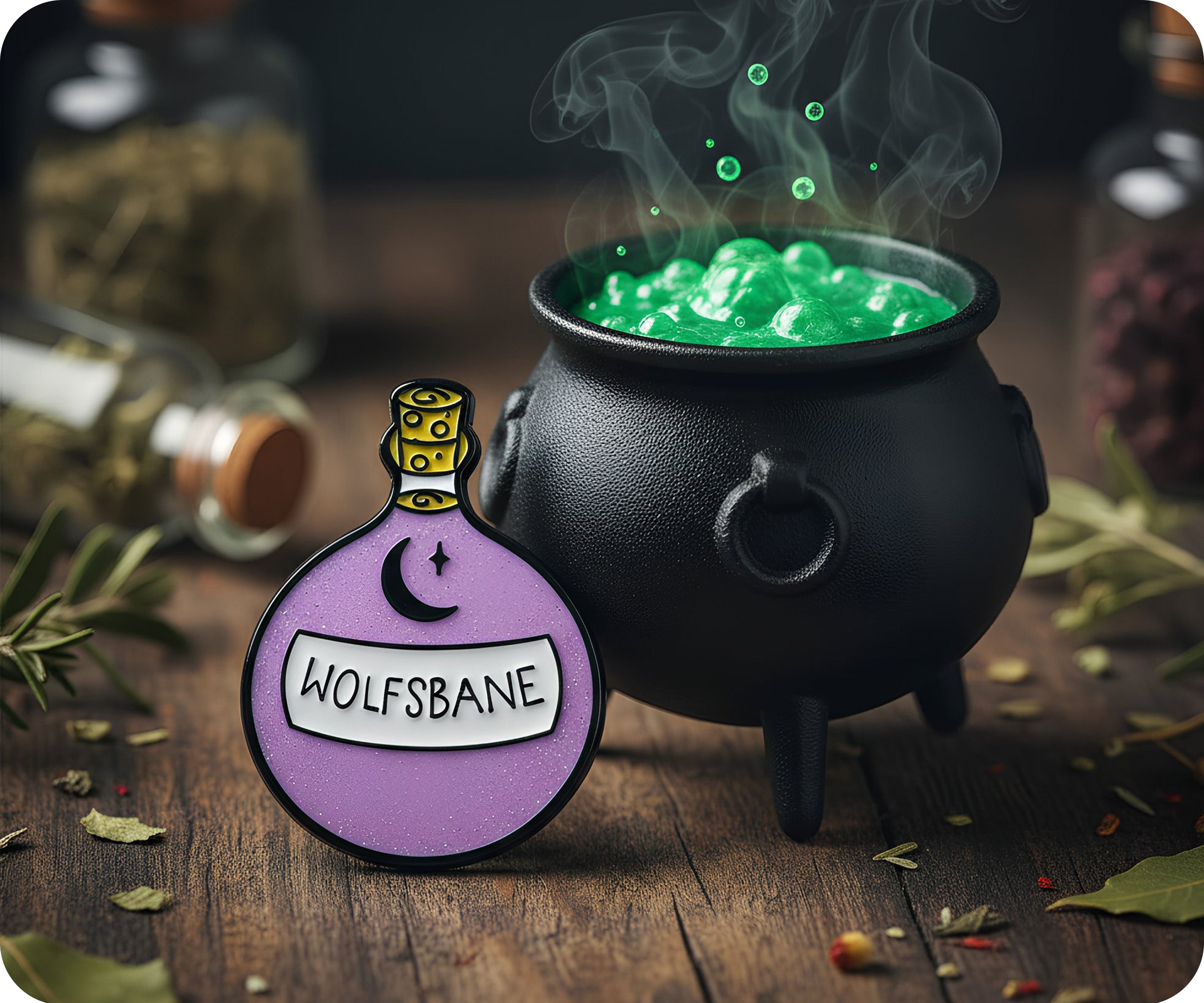 Wolfsbane Potion Pin Badge