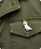 White Cockatoo Enamel Pin Badge