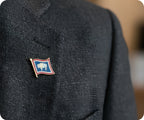 Wyoming U.S.A. United State Flag Pin Badge
