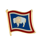 Wyoming U.S.A. United State Flag Pin Badge