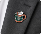 Christmas Hot Coco Chocolate Drink Pin Badge