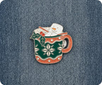 Christmas Hot Coco Chocolate Drink Pin Badge