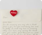XOXO Love Heart Pin Badge