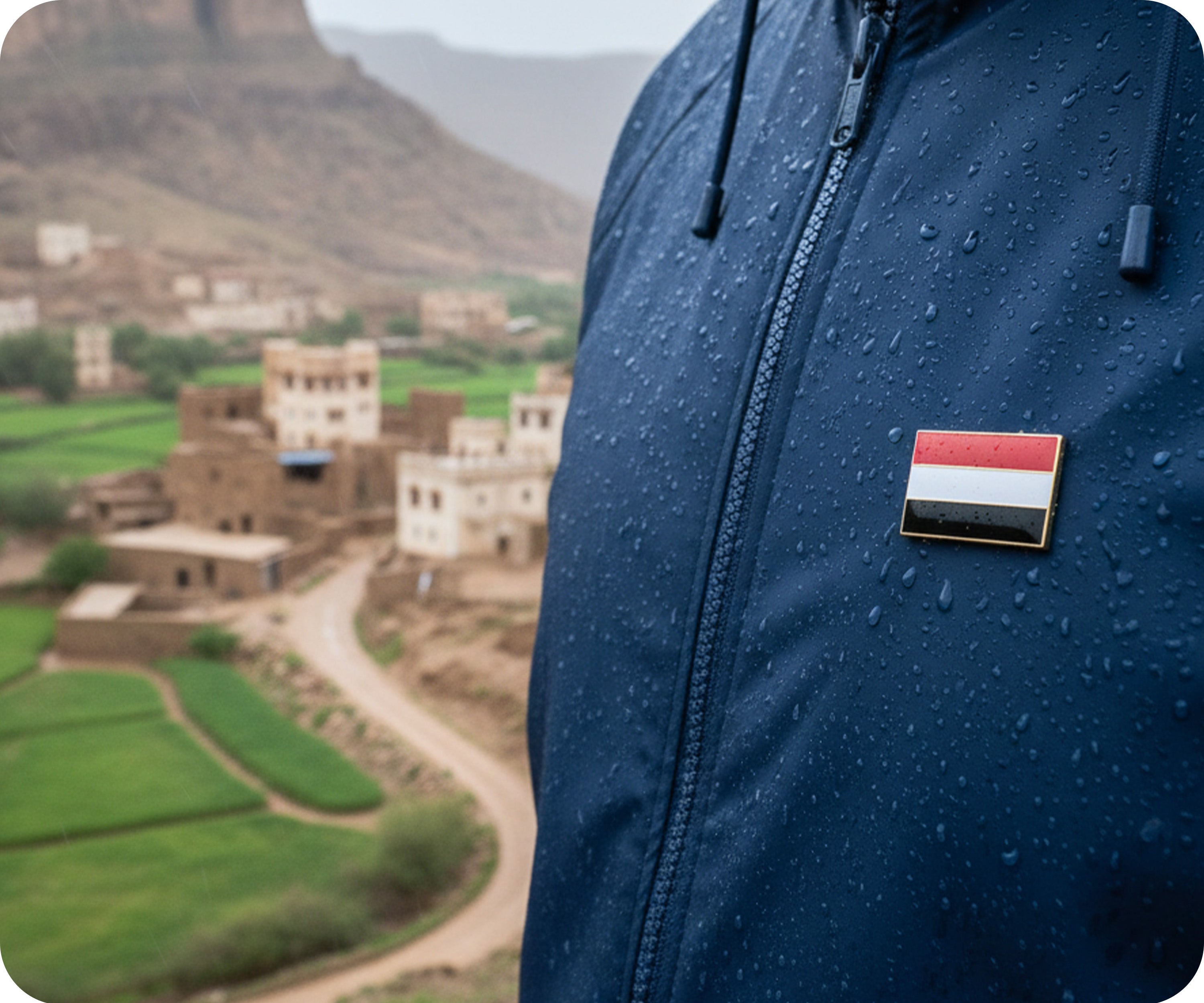 Yemen Rectangle Flag Pin Badge